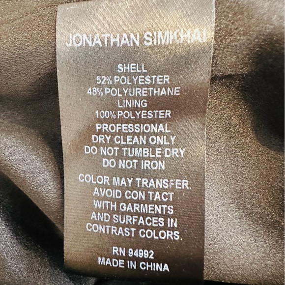 JONATHAN SIMKHAI TESSA VEGAN Leather Tie High Waisted Pant in Black - Picture 13 of 16